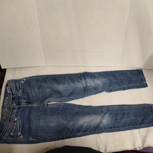 Revolution by Revolt Blue Jeans with Bejeweled Pockets girl's size 12